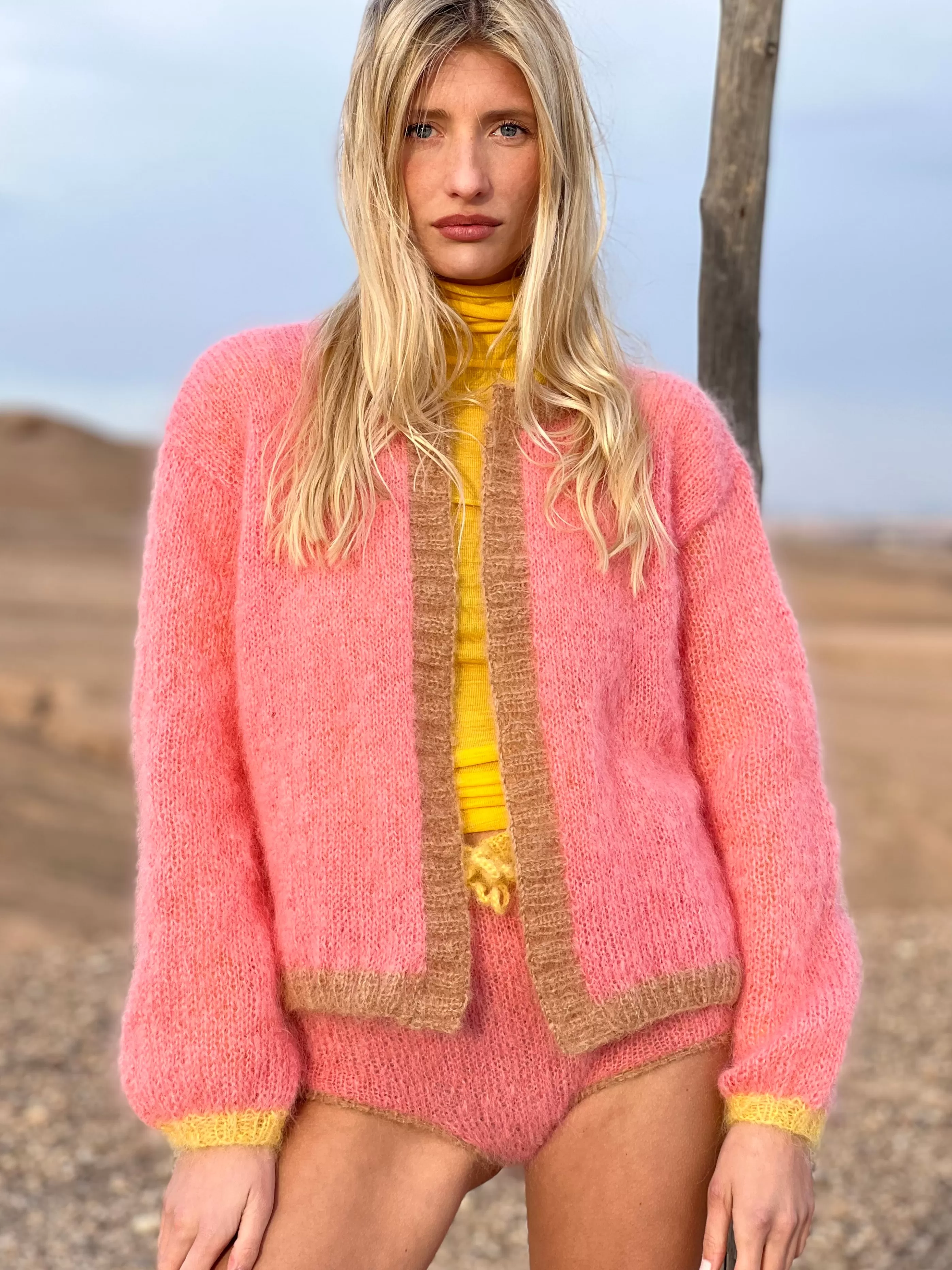 Clearance Rose Carmine LITTLE JACKET COLORBLOCK BLUSH