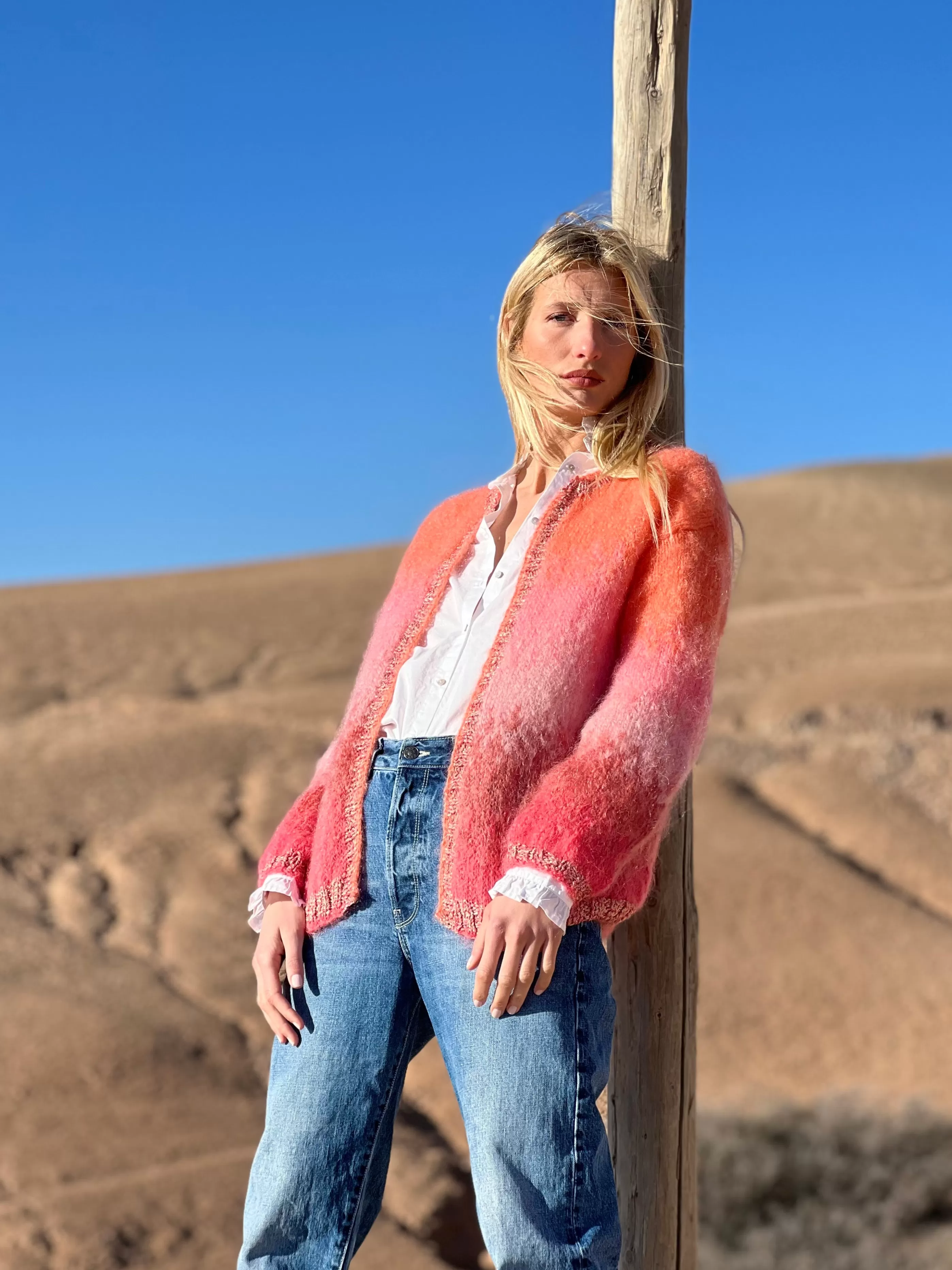 Clearance Rose Carmine LITTLE JACKET TIE DYE 5 COLORS BLUSH