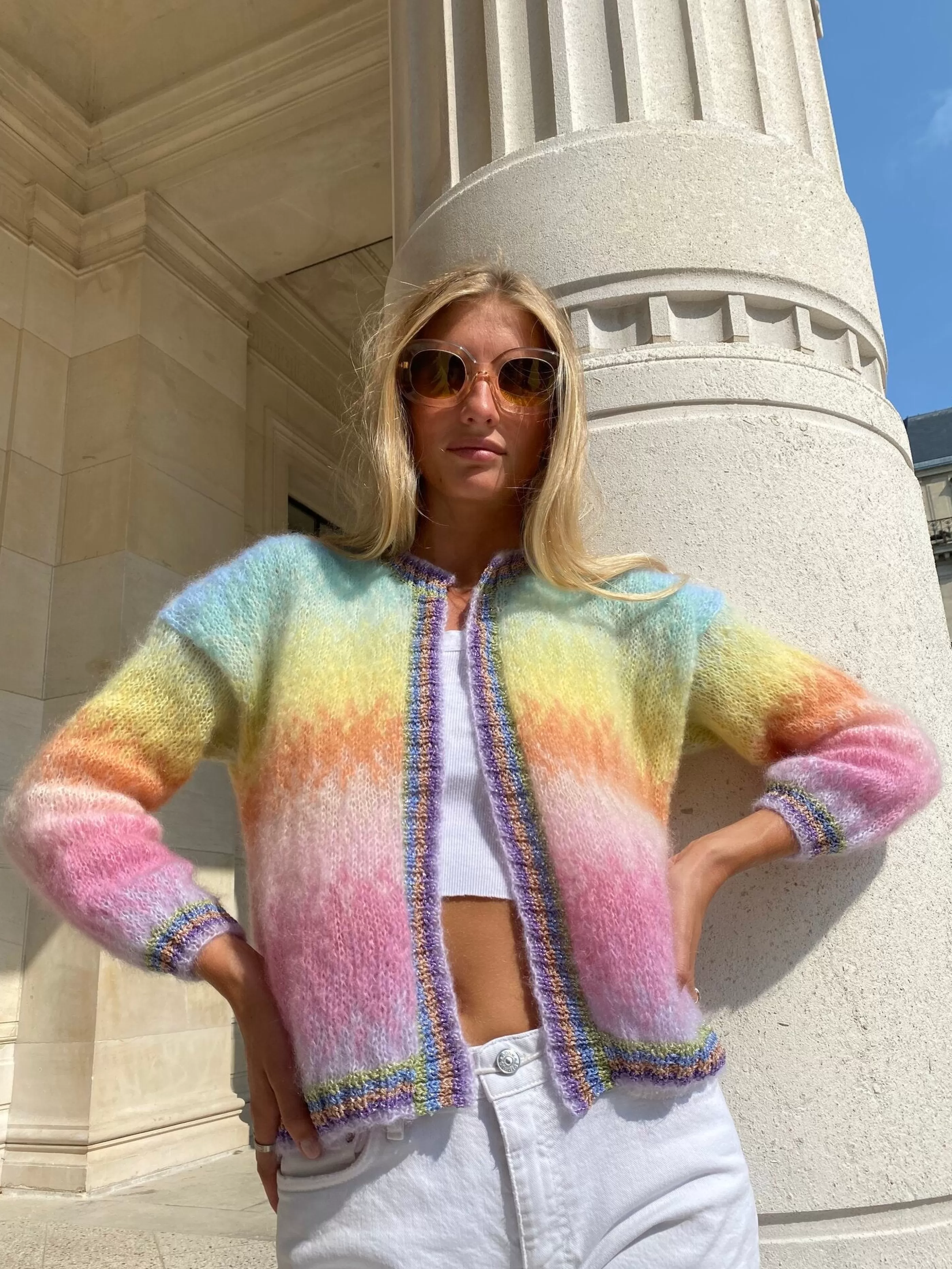 Cheap Rose Carmine PASTEL TIE&DYE LITTLE JACKET (Spring/Summer)