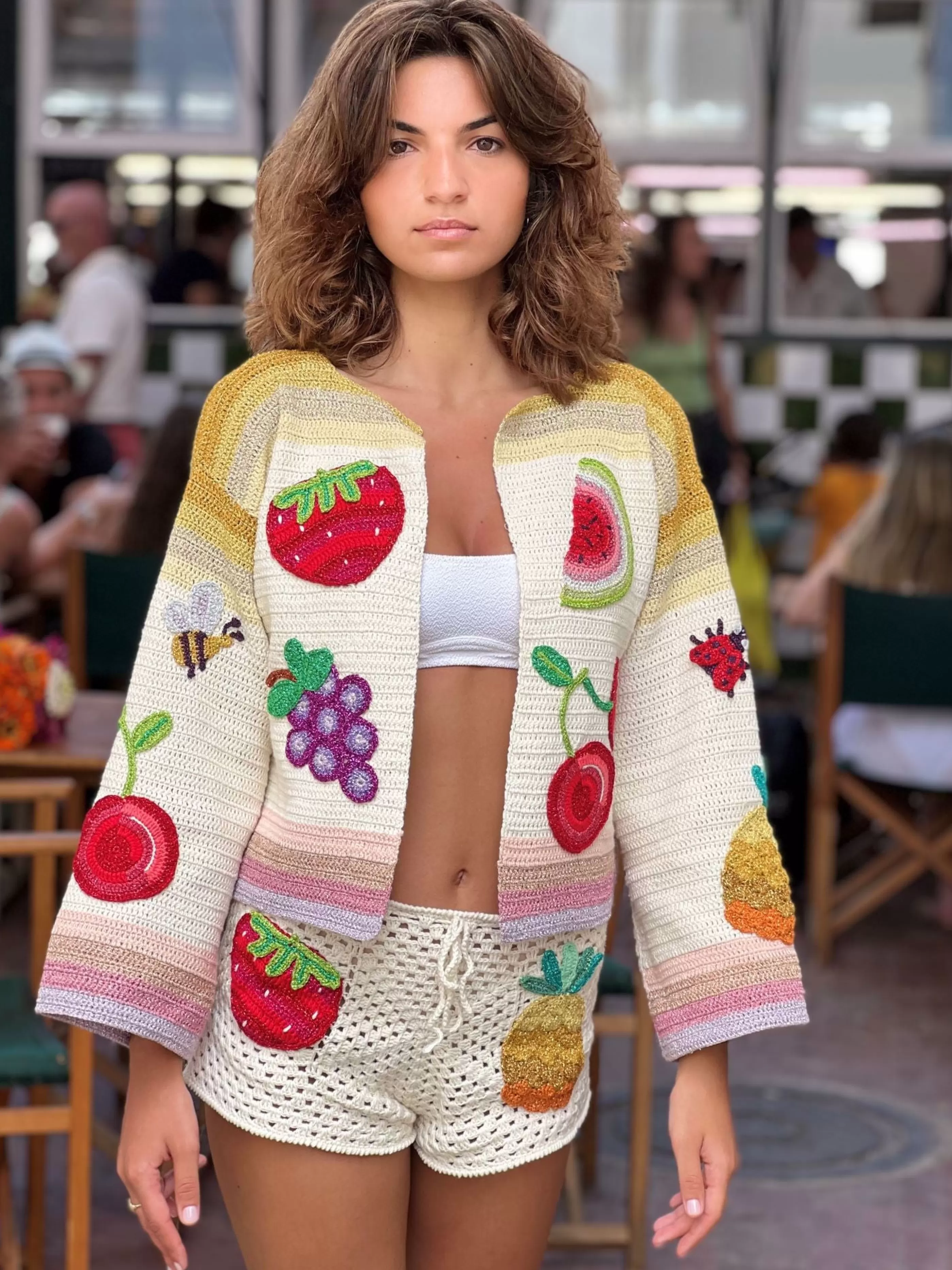 Fashion Rose Carmine SHORTS TUTTI FRUTTI