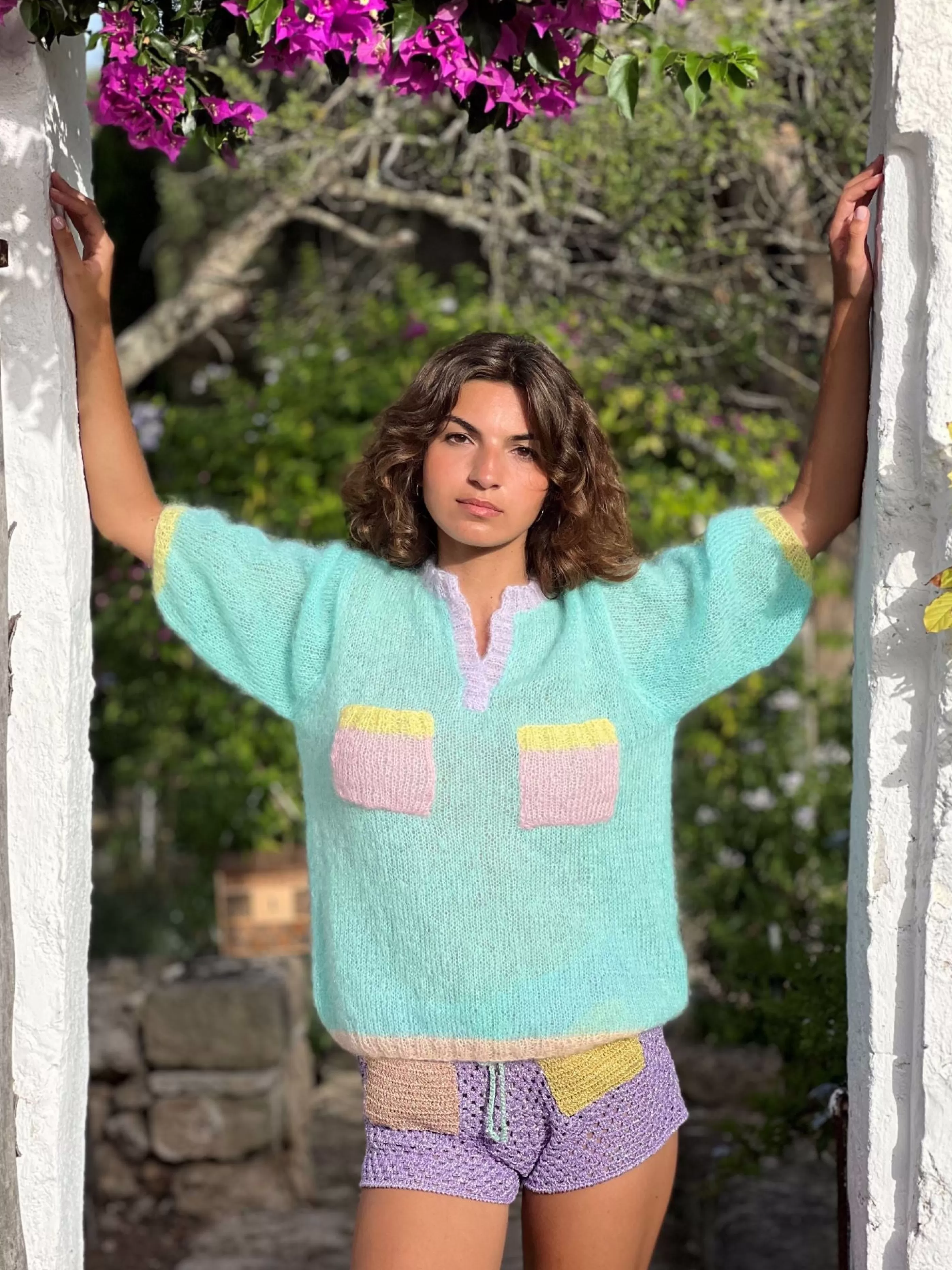 Sale Rose Carmine SWEATER BALLOON CANDY PASTELS